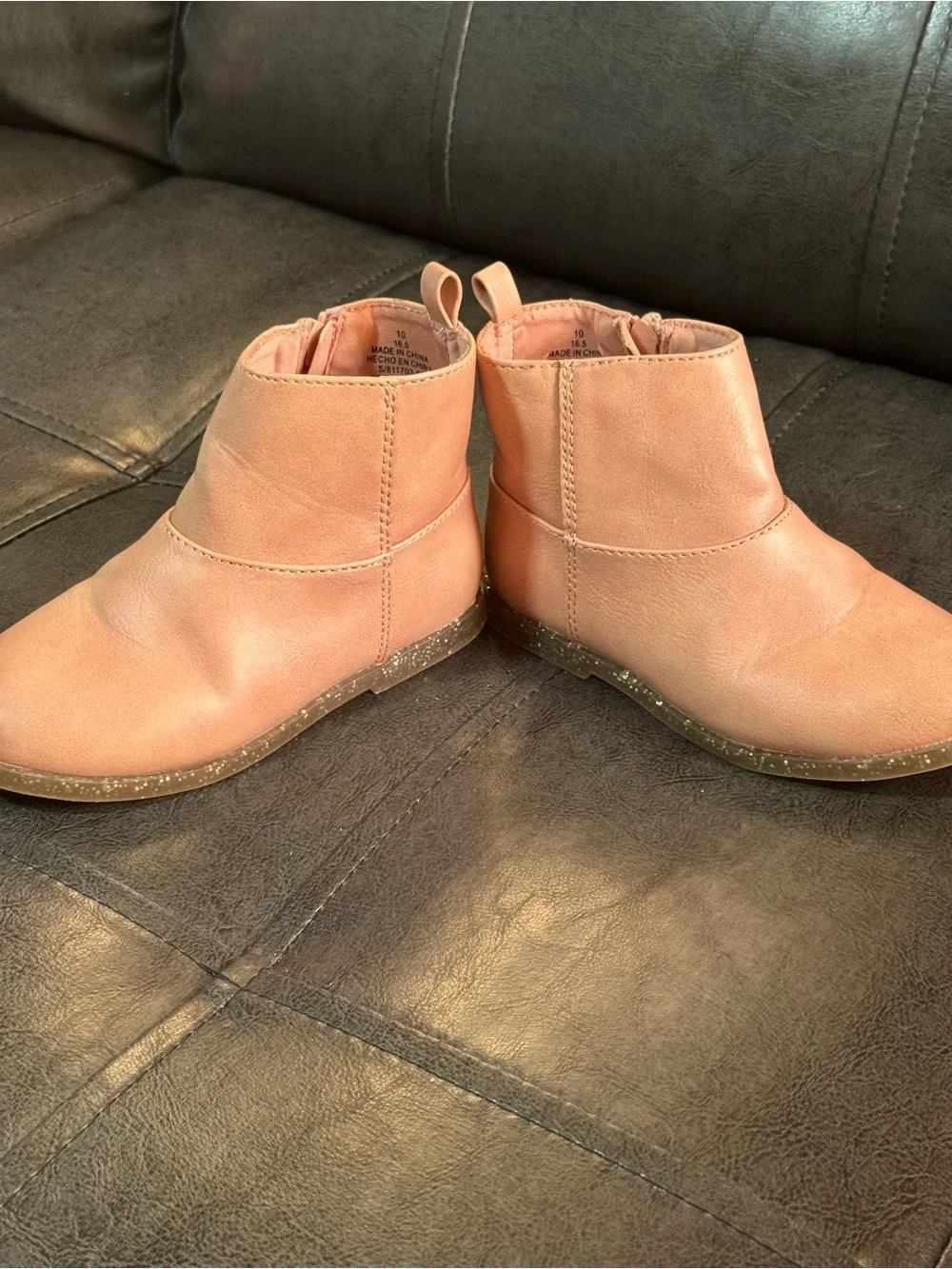Old Navy Peach Girls Ankle Zip Boots